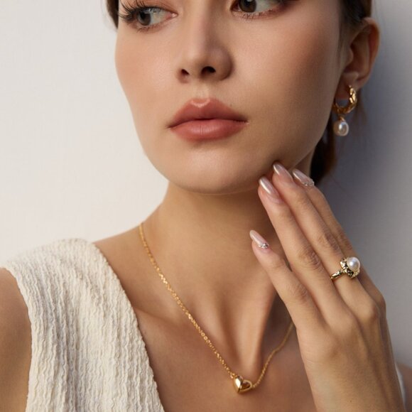 ✨ Artisan Original Convertible Pearl Charm Hoop Earrings | 2-in-1 S925 Gold - Picture 7 of 14